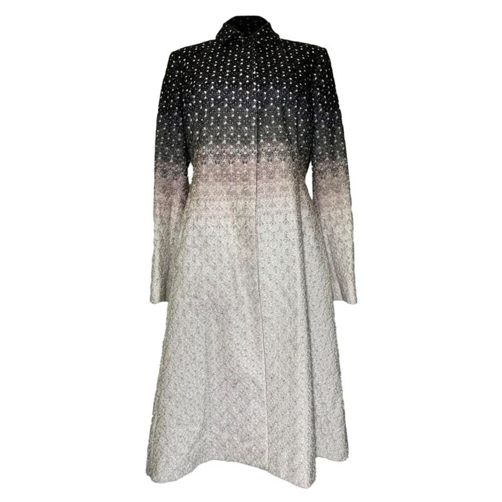 Missoni Gradient Patterned Flared Coat in Multicolor Rayon